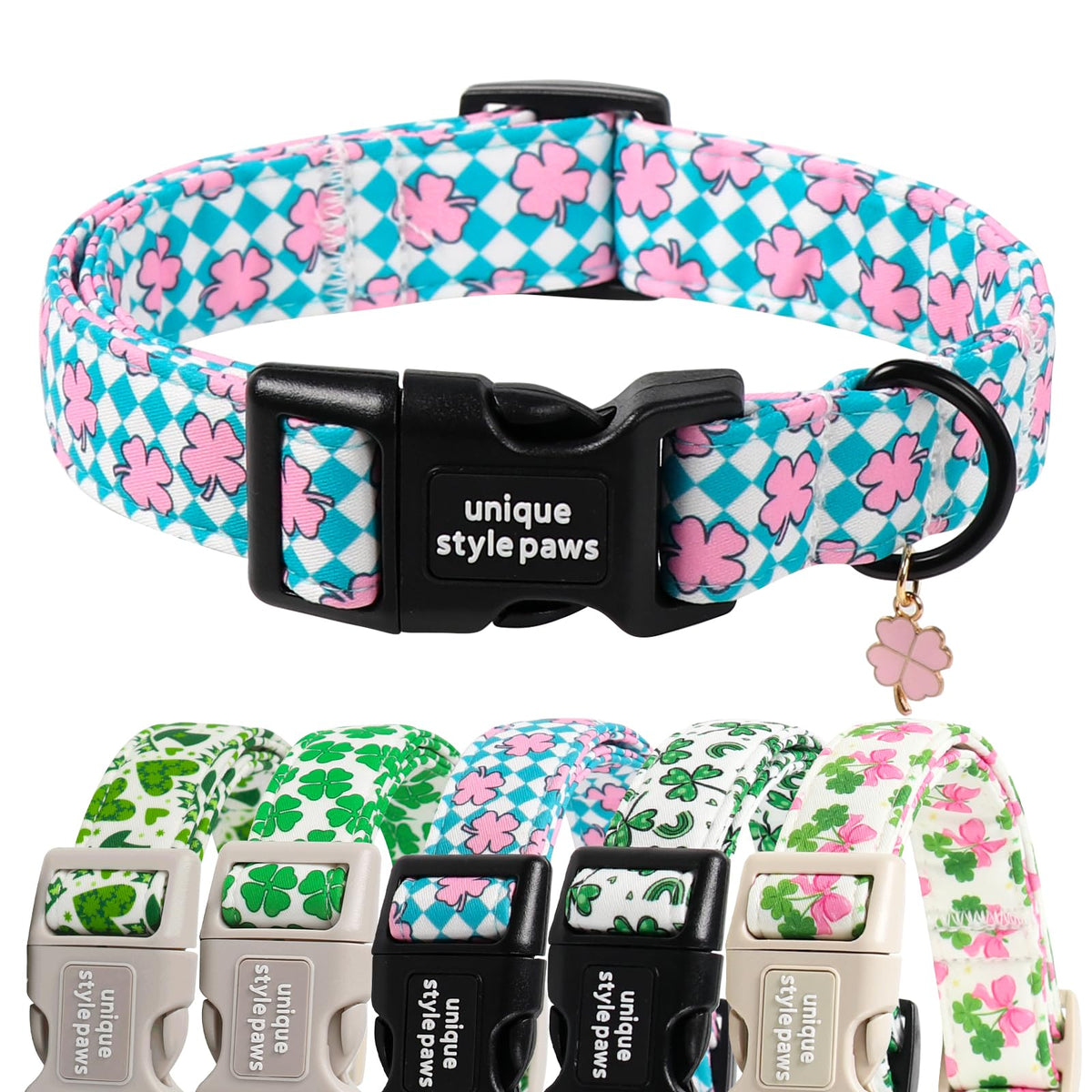 Unique Style Paws Metal Buckle Banana Leaves Dog Collar, Durable & Cute, Suitable for Small, Medium & Large Dogs, Unique Design, Superior Craftsmanship, Exceptional Customer Service
