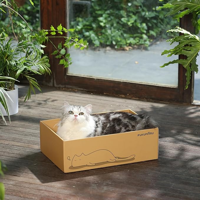 FUKUMARU 5 PCS Cat Scratching Boards, 11.4 Inch Ex-Large Cat Scratcher Box