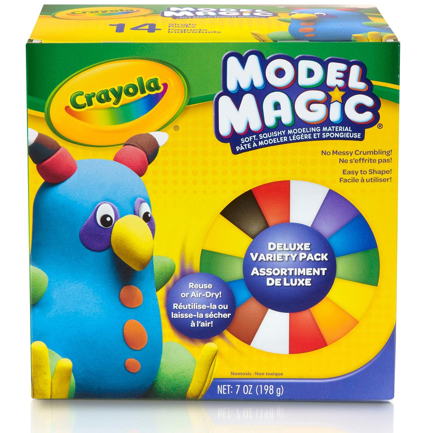 Crayola Model Magic Deluxe Variety Pack (14ct), Kids Air Dry Clay, 7oz, Bulk Modeling Clay Alternative, Gift for Kids, Ages 4+