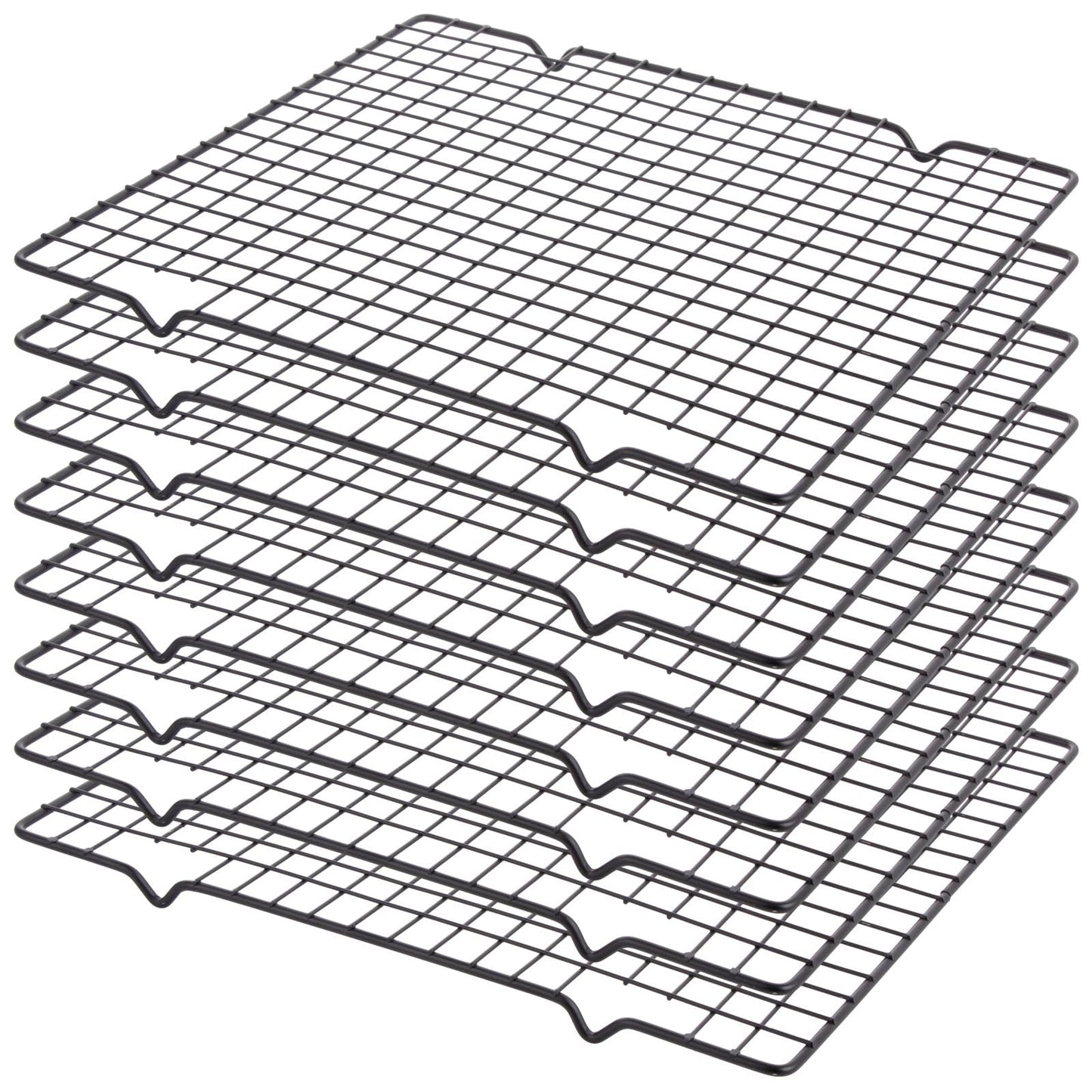 DAJAVE 8 Pack Cooling Racks for Cooking and Baking, 10x11 Inch Wire Rack Baking Rack, Heavy Duty Baking Rack For Oven Cooking, Roasting, Grilling Drying(Black)