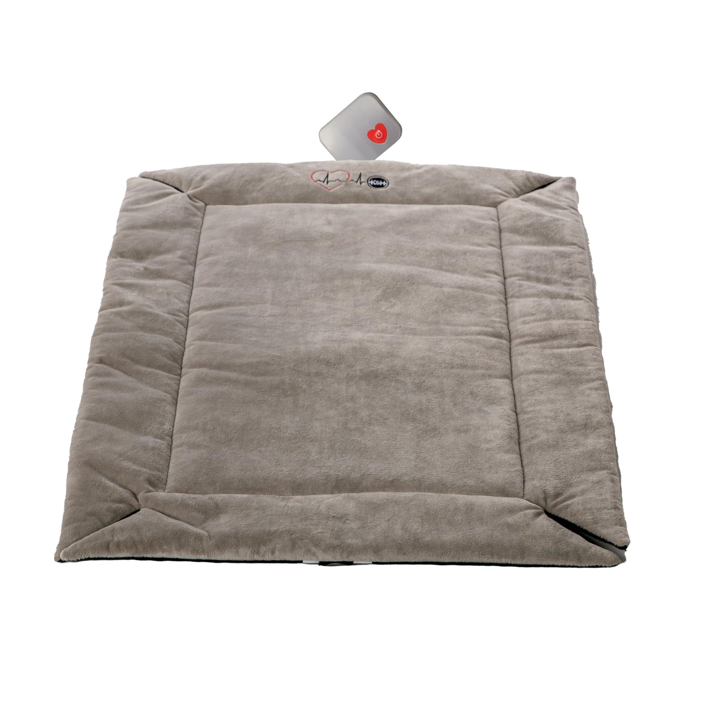 K&H Pet Products Mother’s Heartbeat Puppy Crate Pad Gray Fleece Medium/Large Breed beat 21 X 31 Inches