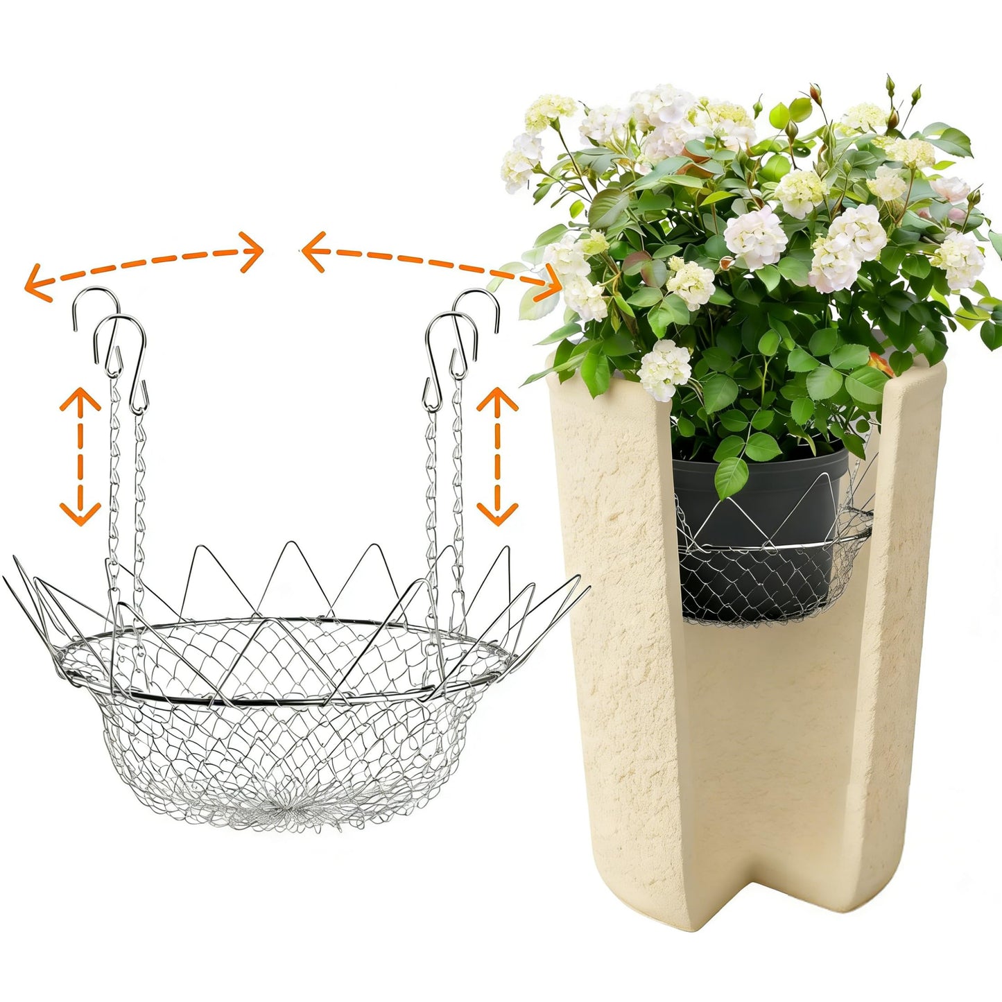 AVRIHVVE Plant Risers for Inside Pots for Any Height, 1pcs Plant Lifters for Inside Pots for Opening 12-18" Wide,Adjustable Planter Insert,Lift Kit Planter Insert (1 pcs)