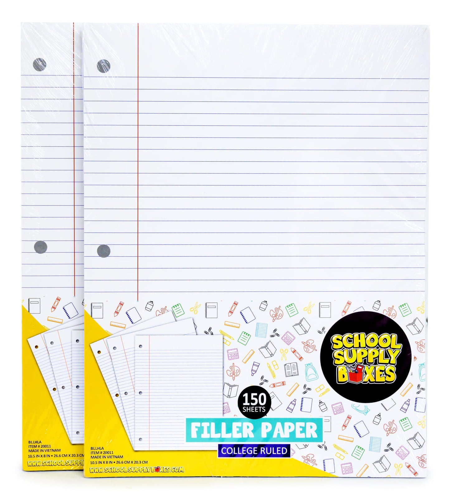 High School Writing Bundle | 1 Box - 51 Pieces per Box | School Supply Boxes - Back to School Essentials | Includes Composition Books, Loose Leaf Paper, Index Cards, 12 ct. Pens & More