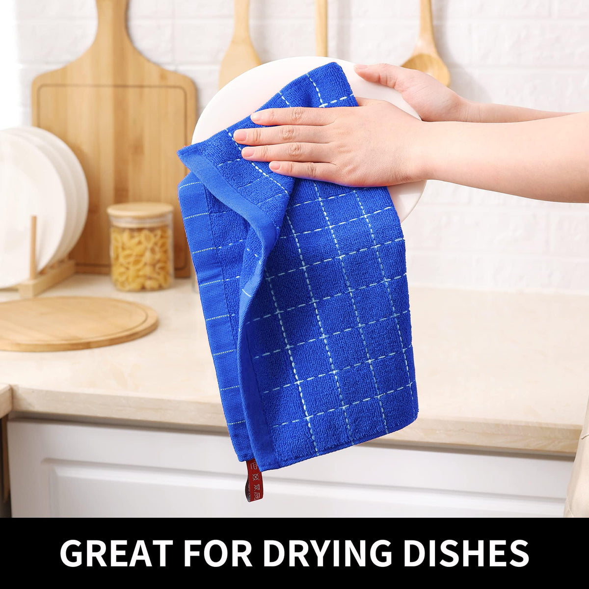 100% Cotton Terry Kitchen Dish Cloths (8 Count)