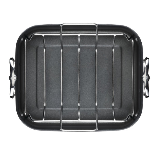 Hestan Provisions – 14.5" Classic Clad Nonstick Roasting Pan with Stainless Steel Rack
