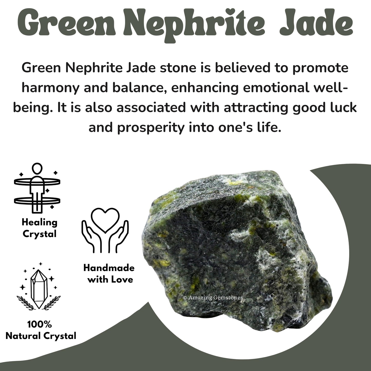 Amazing Gemstone Green Jade Raw Crystals and Healing Stones, Natural Rocks for Tumbling - DIY Raw Stones and Crystals, 2 Pieces