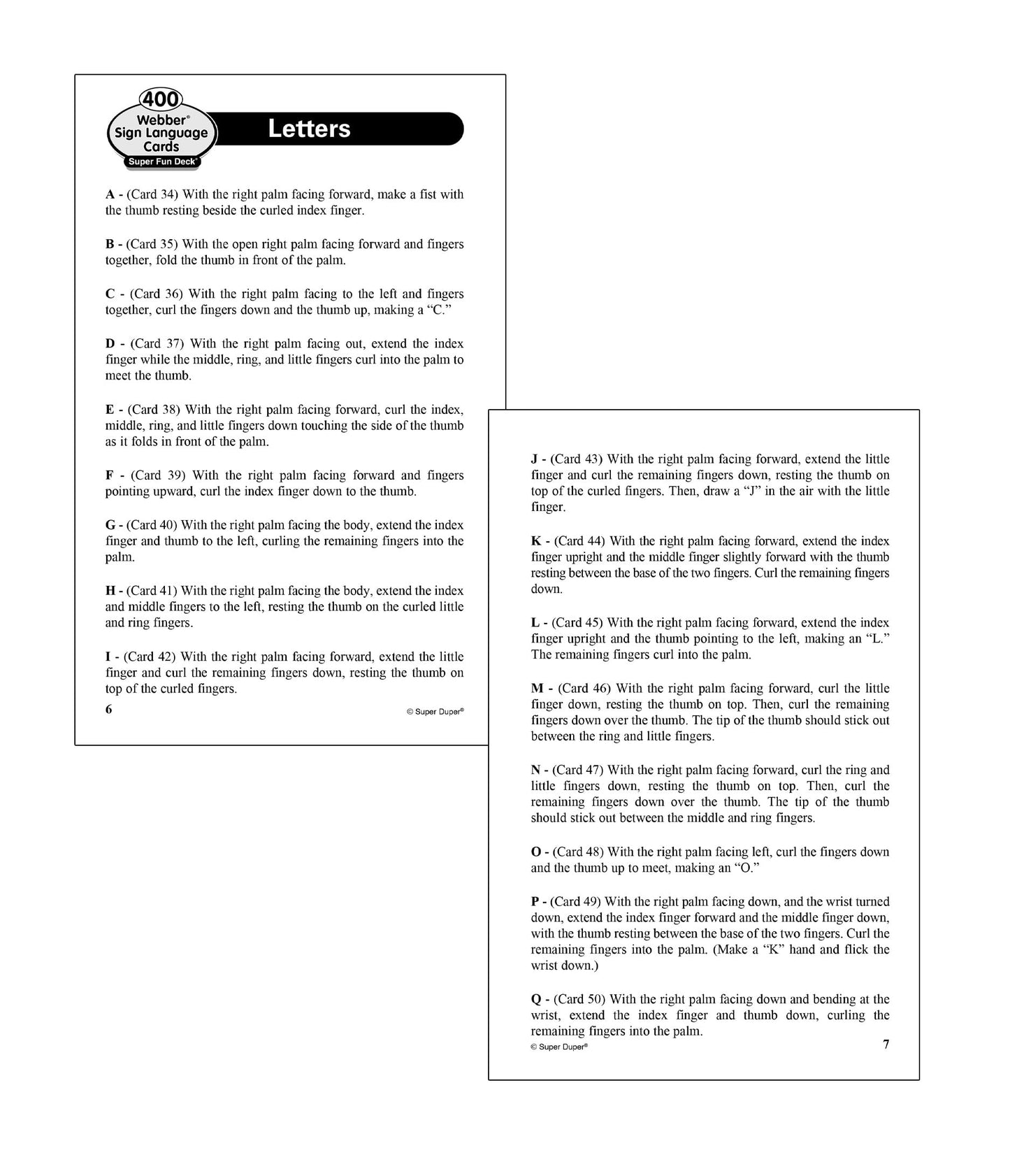 Super Duper Publications| 400 American Sign Language (ASL) Flash Cards Fun Deck | Educational Learning Resource for Children