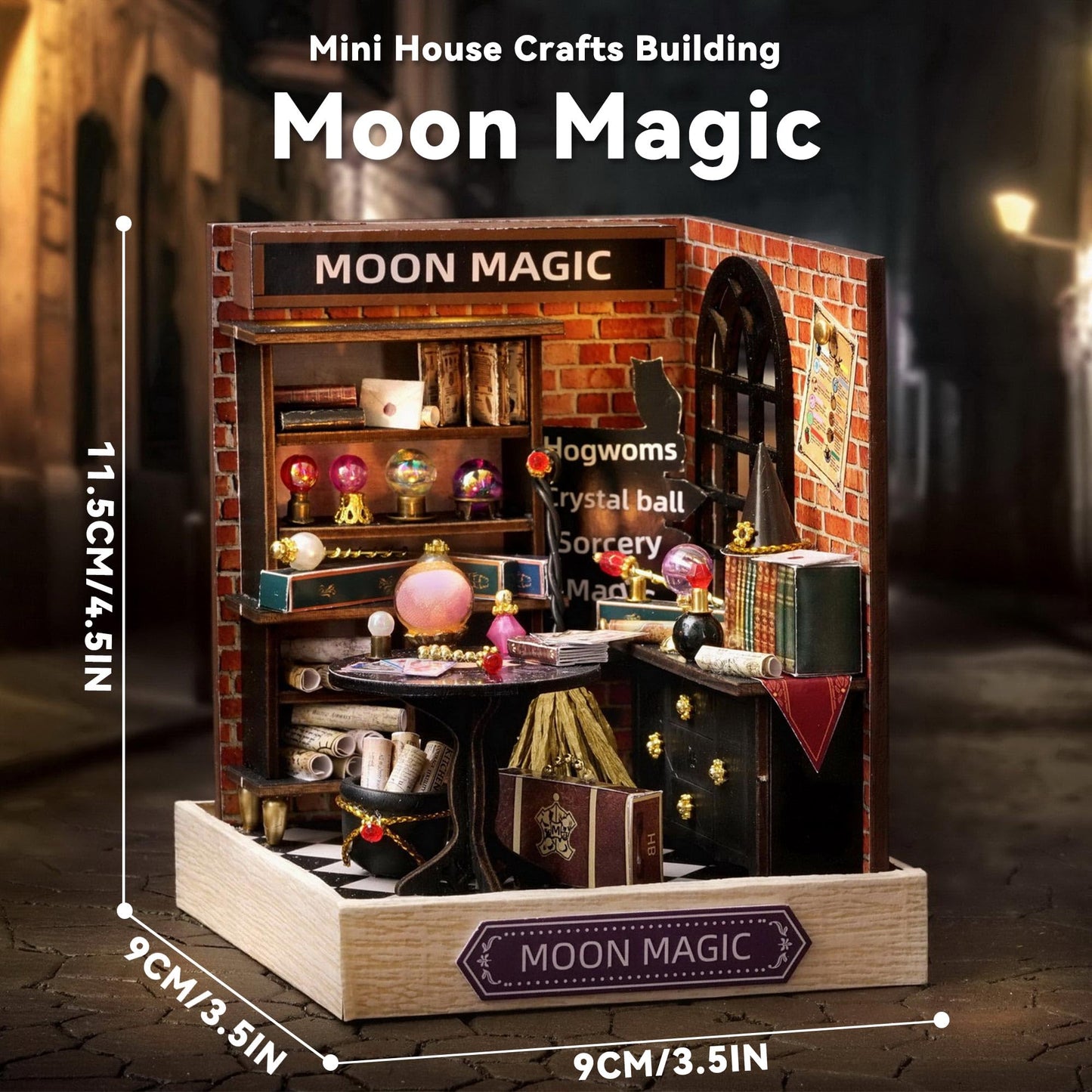 Flever Dollhouse Miniature DIY House Kit Creative Room with Furniture for Romantic Artwork Gift (Moon Magic)