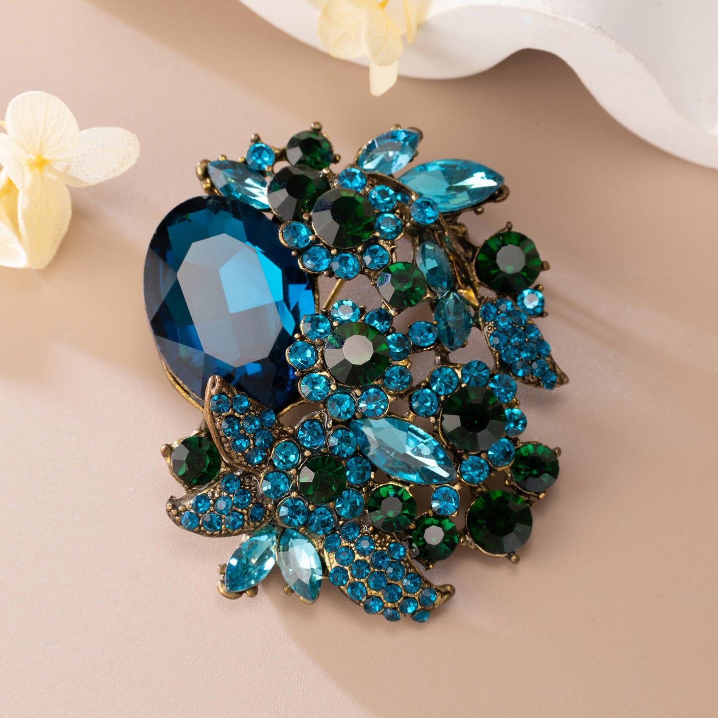 SELOVO Rhinestone Crystal Brooch Pin Broach Pendant Party Jewerly Accessory