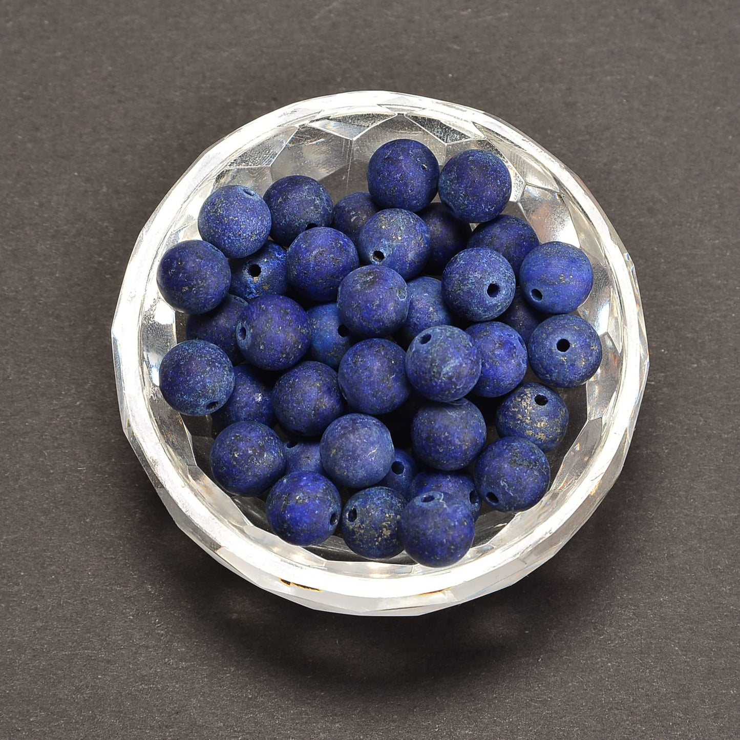 jodaying 10mm Lapis Lazuli Matte Round Natural Gematone Loose Beads for Jewelry Making DIY 1 Strand 15"