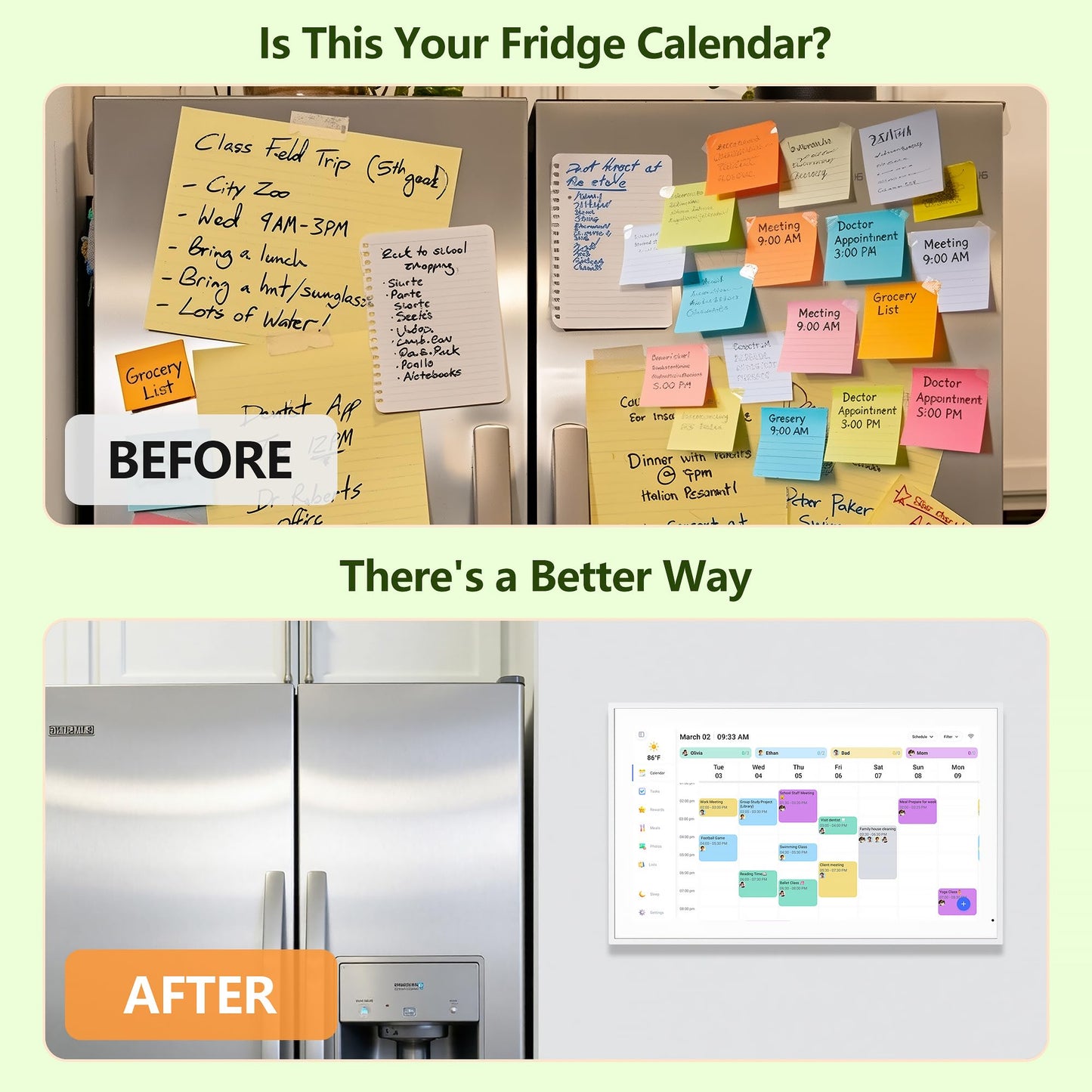 Digital Calendar, 15.6 Inch Wall Planner Electronic Calendar & Chore Chart, Smart Touchscreen Interactive Display for Family Schedules, Great for Organizing Your Routines, Wall & Desk Mountable, Gifts for Women Men, Gifts for Mom Dad