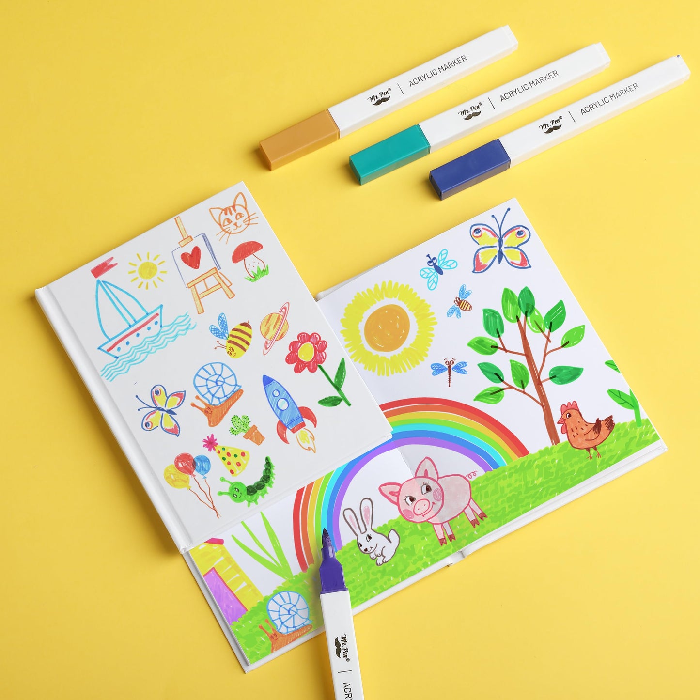 Mr. Pen- Blank Hardcover Books, 4.3" x 5.5", 40 Pages, 12 Pack, Blank Notebooks for Kids, Mini Notebooks for Kids