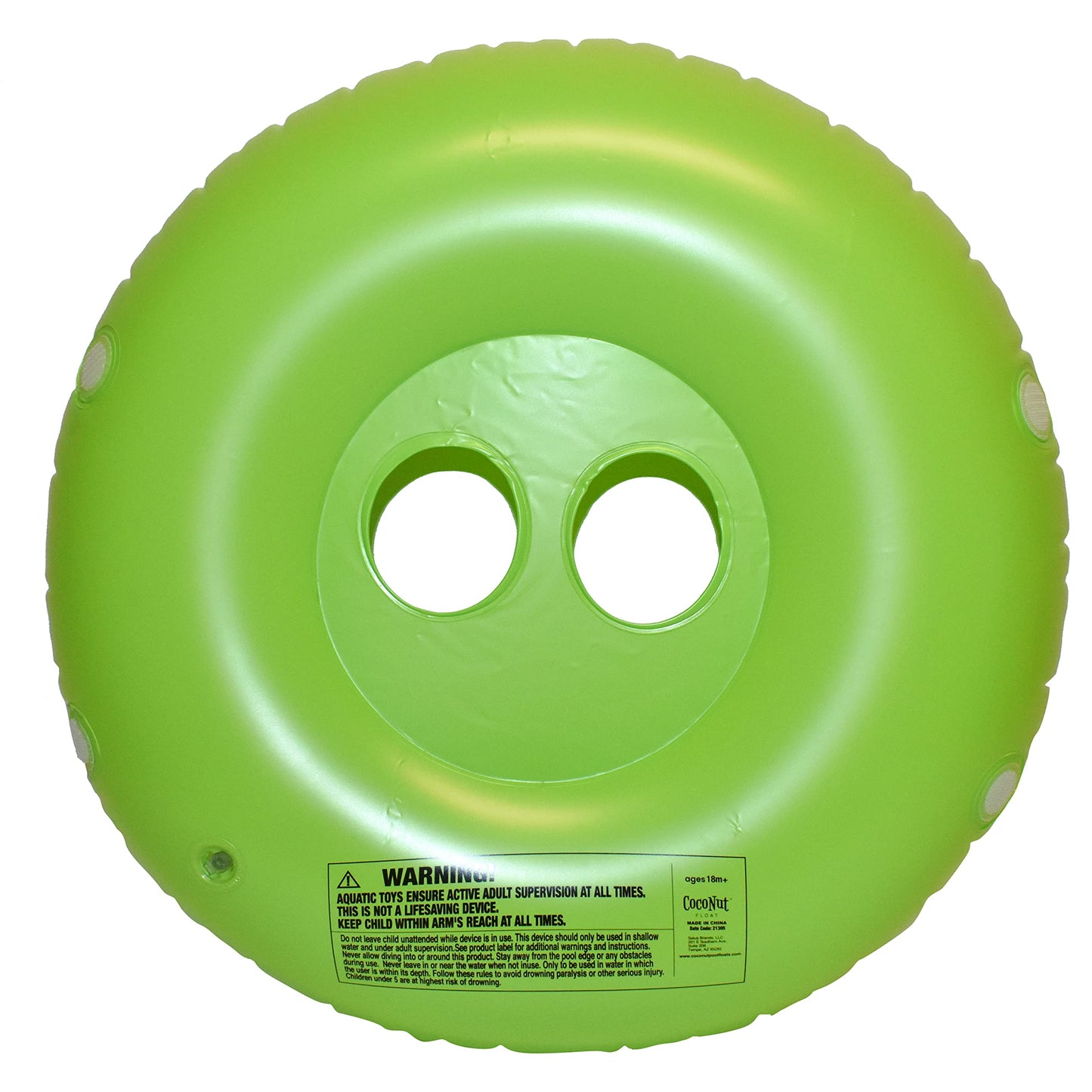 Coconut Float Rae Dunn x Toddler Float with Canopy - New Velcro Connectors! - Child Sized Inflatable Raft & Durable Water Toy - Stable Ride-On for Summer Parties & Swim Events (Rawrsome)