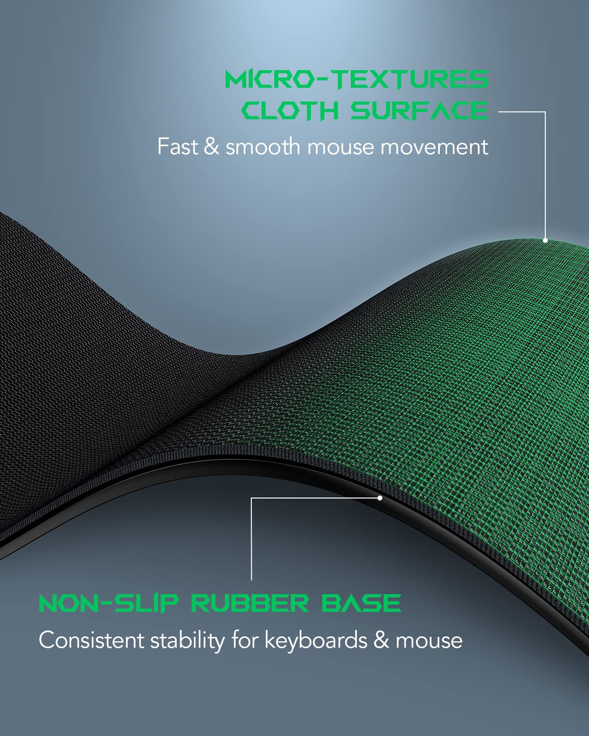 Black Shark Gaming Mouse Pad Desk Mat 47.2” x 23.6”, Oversized Large Mouse Pad, Non-Slip Mousepad, Super-Thick with Special-Textured Surface, Anti-Fray Stitched Edges, Desk Pad Manta P4