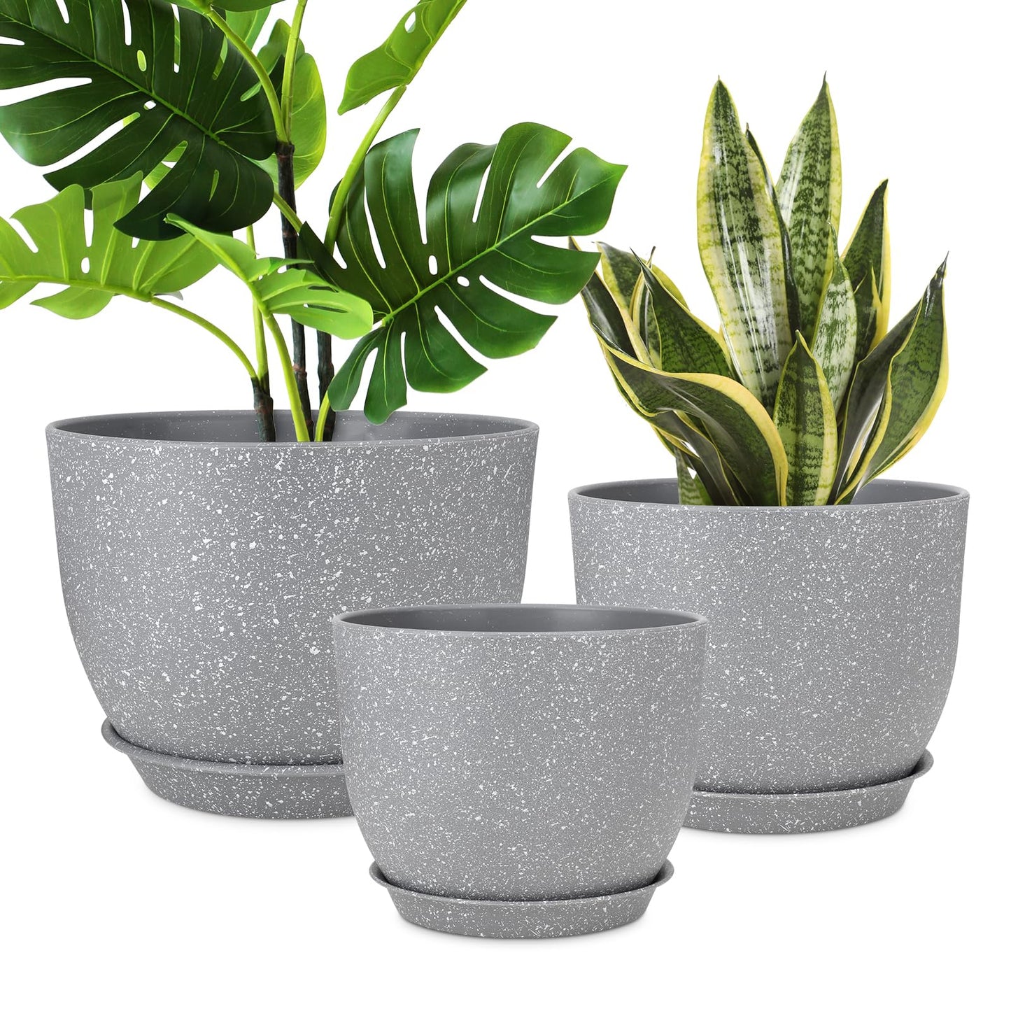 YNNICO Indoor Self Watering Planters with Drainage Holes and Saucers