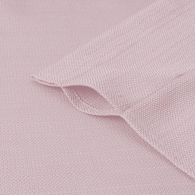 Chyhomenyc Blush Pink Curtains 78 Inch Length 2 Panels Set, Faux Linen Textured Light Filtering Soft Airy Farmhouse Curtain Drapes for Living Room Bedroom, 40Wx78L