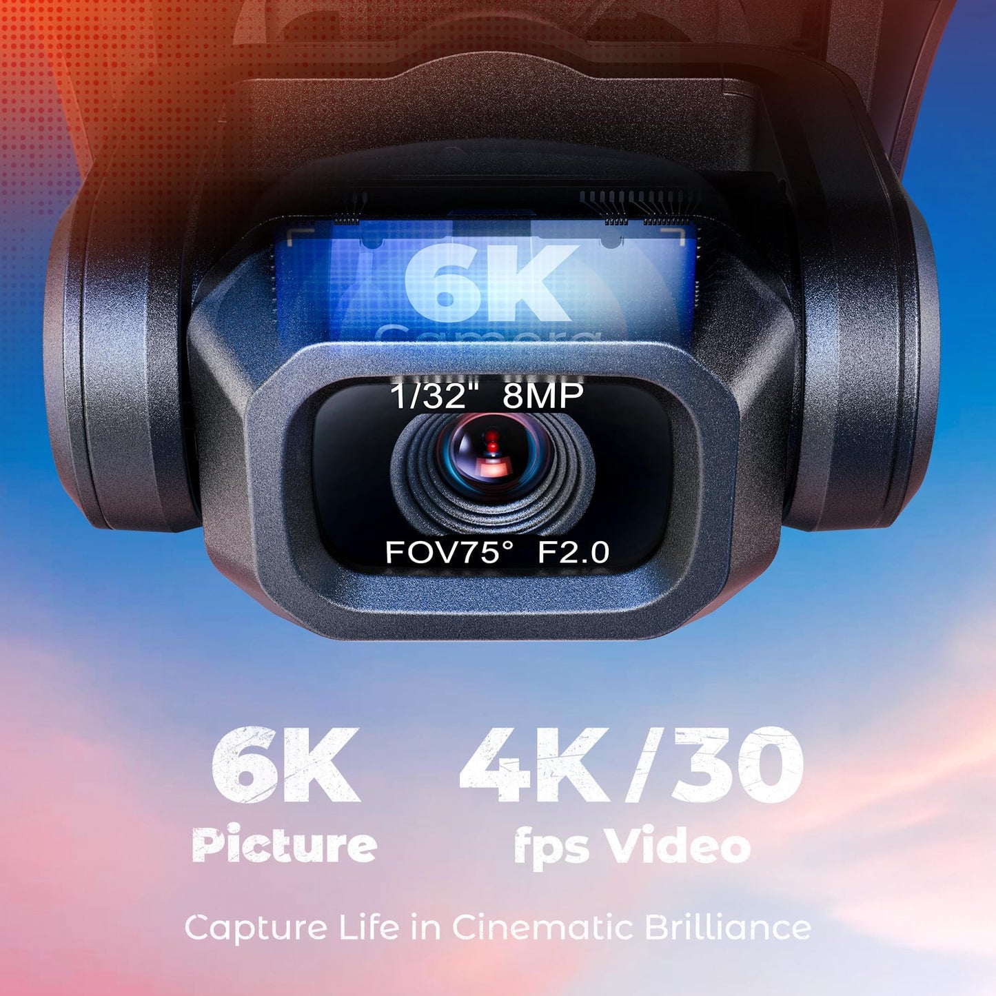 V11Air Drone with 6K UHD Camera for Adults, 3-Axis Brushless Gimbal, 4K/30FPS Video, 70Mins Flight Time with 2 Batteries Professional Quadcopter, 10000ft FPV Digital Transmission and Auto Return