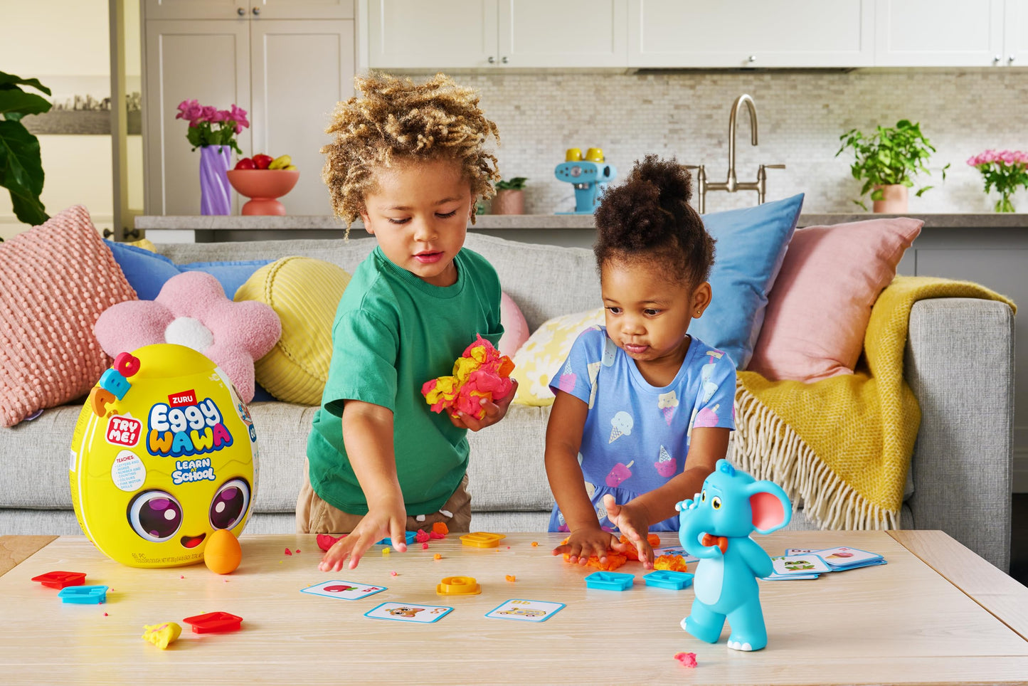 Eggy Wawa Learn at School by ZURU, Pre-K Interactive Baby and Toddler Learning Toy with Music, Letters, Numbers