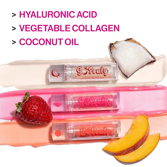 Tinted Lip Balm By Wet n Wild Perfect Pout So Pouty Lip Gloss Balm Pink Sweetest Pick (Pack of 3)