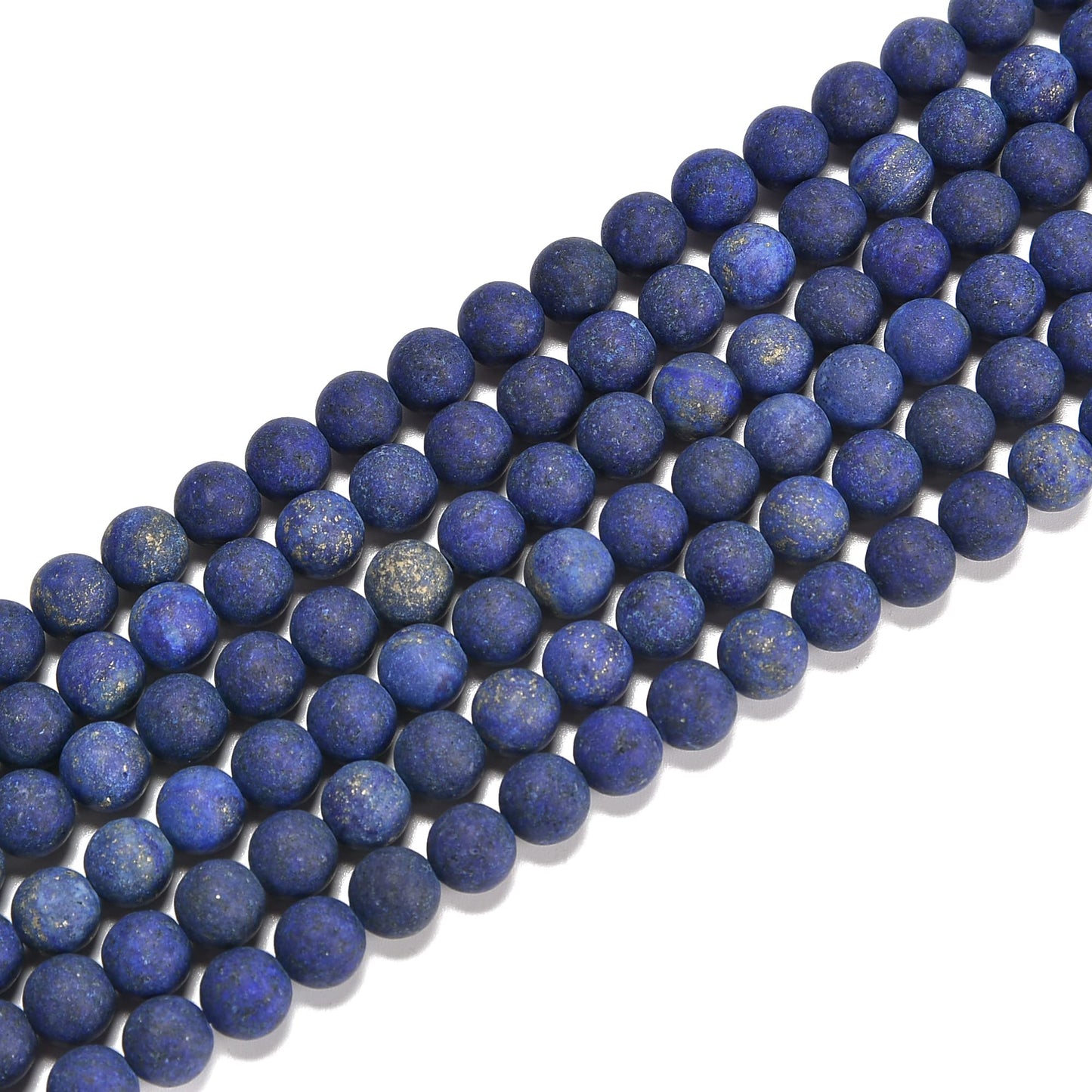 jodaying 10mm Lapis Lazuli Matte Round Natural Gematone Loose Beads for Jewelry Making DIY 1 Strand 15"