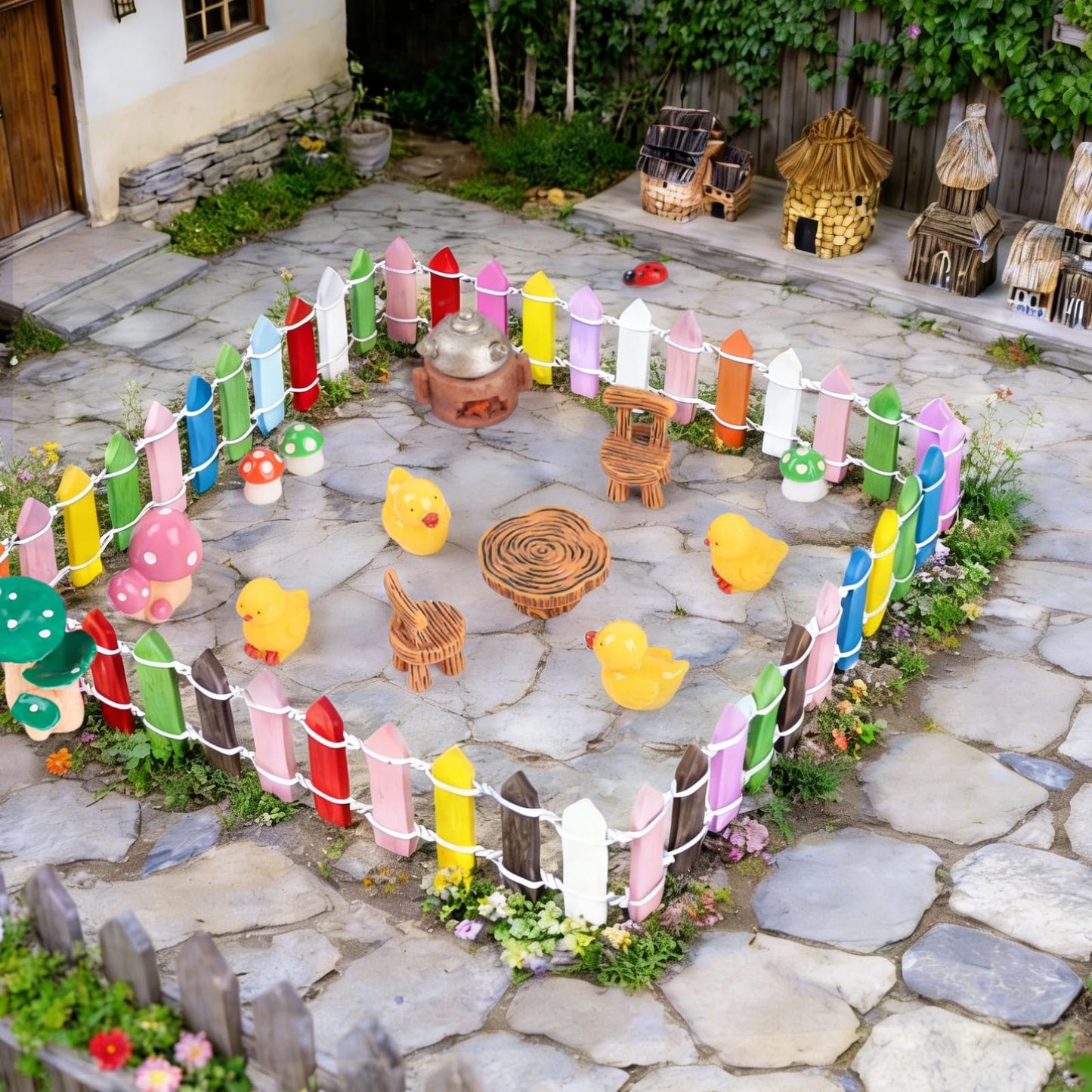 NSBUDIN 73 Pcs Fairy Garden Accessories Kit - Miniature Garden Accessories with Resin Figurines, Mini Trees & Moss for Potted Accent, Patio Decor & Succulent Projects, DIY Craft