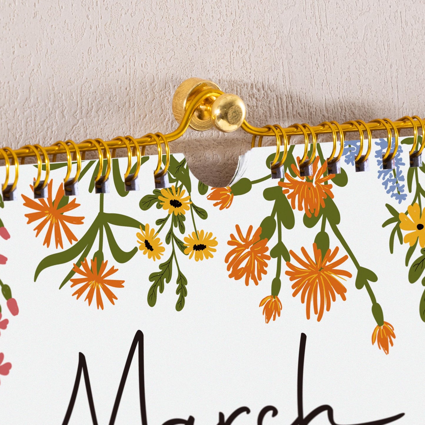 2026 Calendar, Cabbrix Wall Calendar 2026, 18 Months Calendar Runs From July 2026 - December 2027, 15" x 12", Twin-Wire Binding, Hanging Hook, Floral Design
