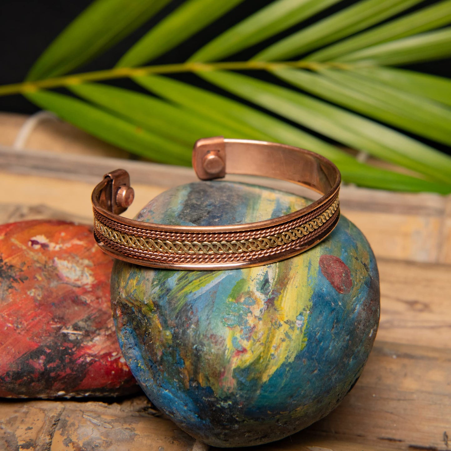Wonder Care 100% Pure Copper Bracelets for Women | Solid and High Gauge Pure Copper Bracelet | Adjustable Free Size Rakhi Bracelet for Brother