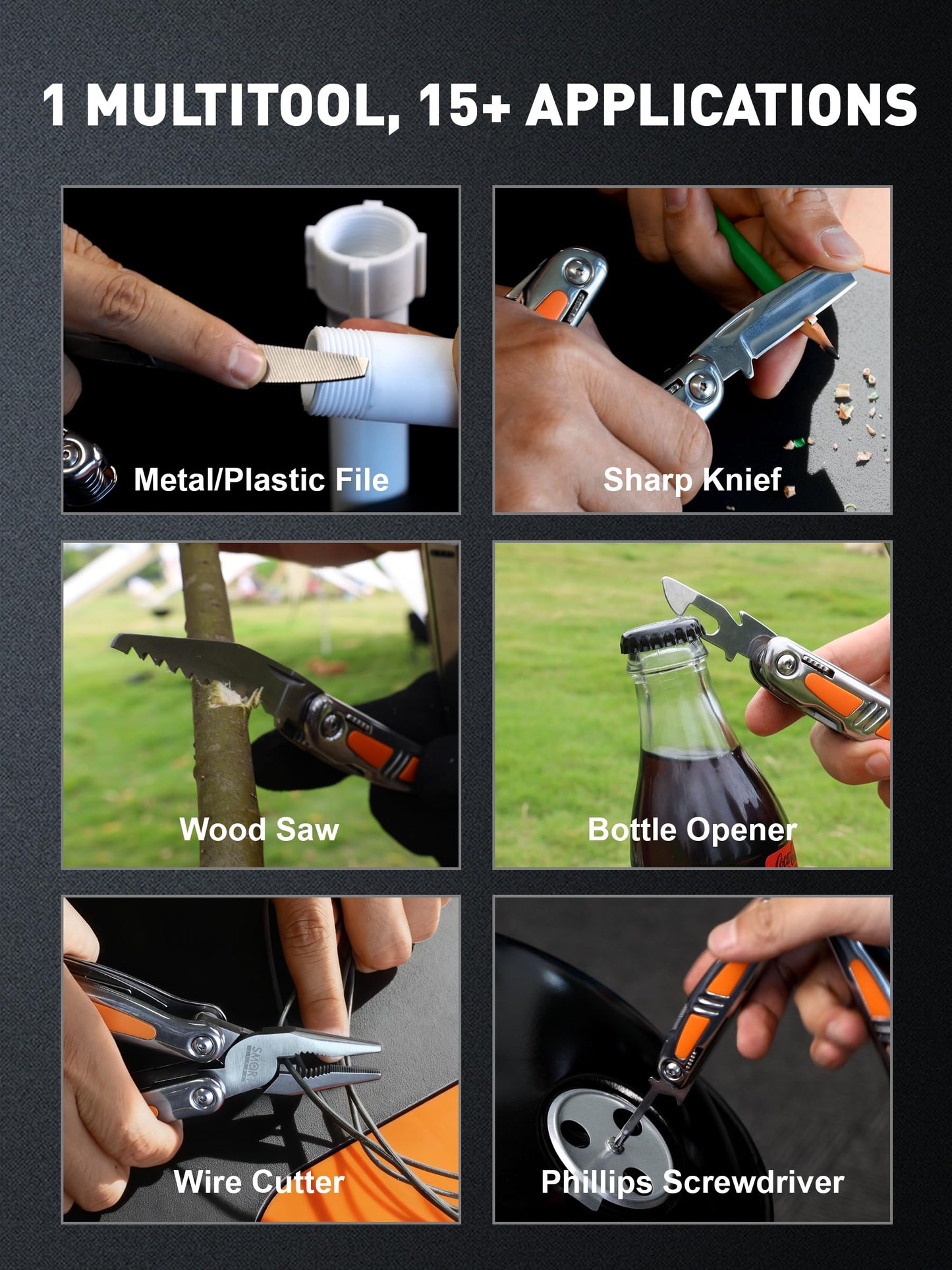 SMART JERRY 14-in-1 Multitool Pliers with Gift Box & Sheath | Premium Self-Locking Foldable Multi Tool for DIY, Camping, EDC | Stainless Steel Pocket Knife | Ideal Gifts for Men, Dad, Husband