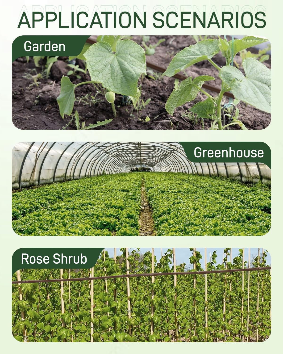 1/4" Drip Irrigation Tubing with 6" Emitter Spacing, (650 Ft Roll) Hydroponics Dripline with Built-in 0.5 GPH Dripper, Saving 80% Water, Drip Line for Garden Irrigation and Raised Beds (Brown)