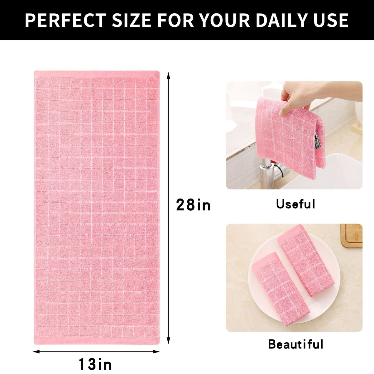 100% Cotton Terry Kitchen Towels (18 Count)