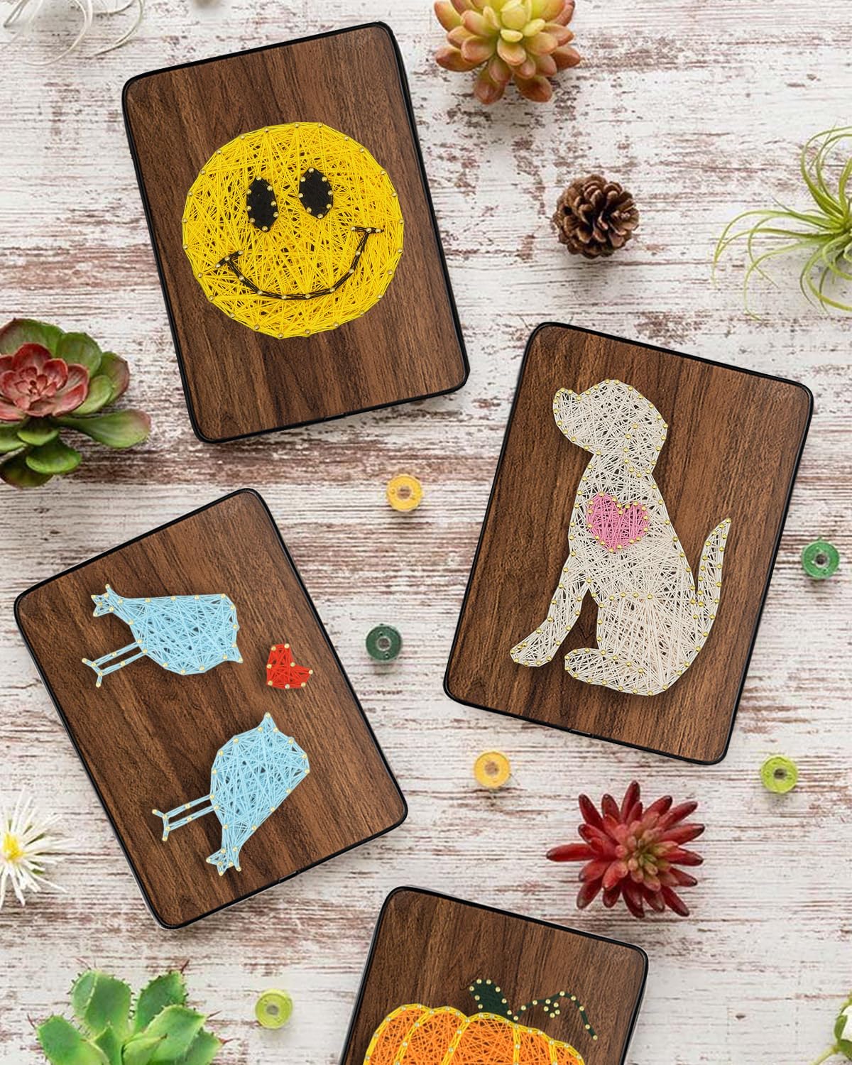 BAZIMA DIY String Art Kit for Beginner, DIY Smile Craft Kit,Unique Gift,Craft Kit for Holidays