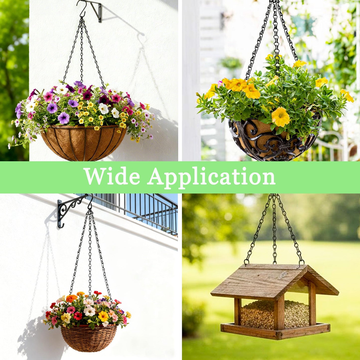 SMYAXUNW 6pcs19.7inch Hanging Basket Planter Hanging Chain，Replacement Plant Hangers for Bird Feeders,Planters Wind Chimes and Decorative