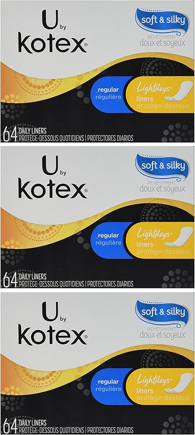 KOTEX Lightdays Liners, Regular, 192 Count