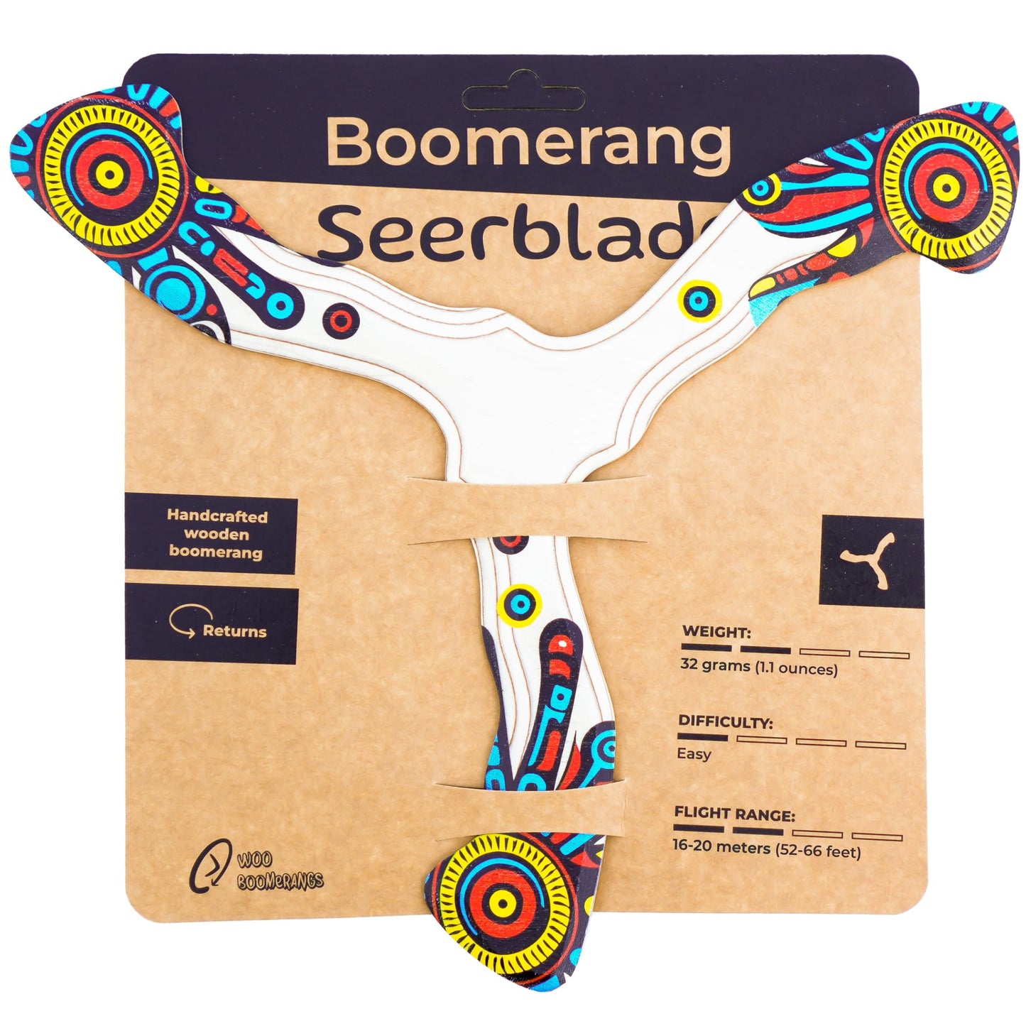 Boomerang for Teens & Adults, Designed for Beginners – Easy to Throw, Pro Performance Boomerang That Comes Back, Made of Plywood, Fun Outdoor Game, Thin, Lightweight and Safe to Use, Model: N6