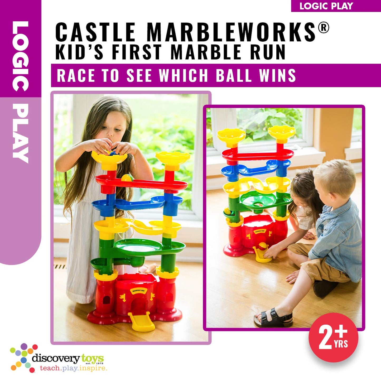 Discovery Toys Castle MARBLEWORKS® Marble Run | Kid-Powered Learning | STEM Educational Building Block Toy Learning & Childhood Development 2 Years Old and Up