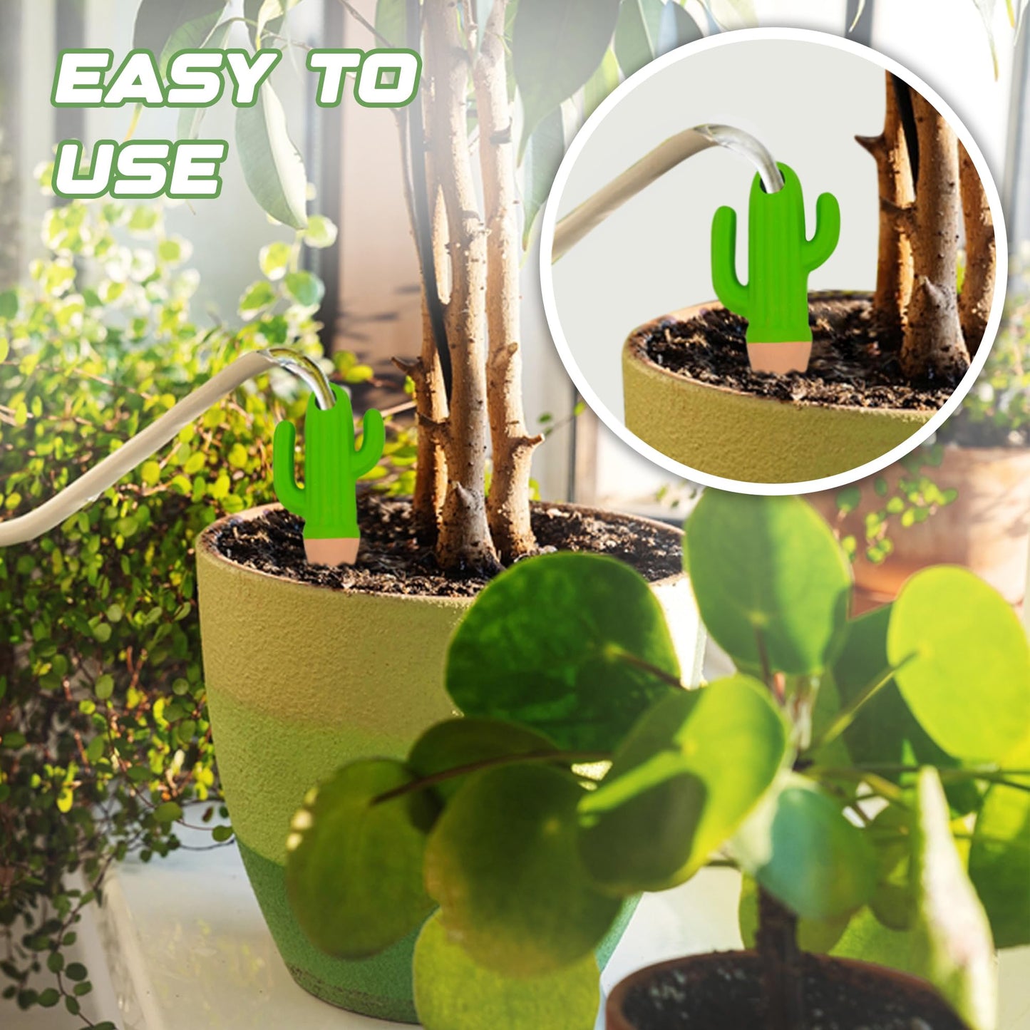 4 pcs Terra Cotta Watering Spikes Auto Terracotta Self Watering Stakes for Indoor Outdoor Small Plants Planter Insert Plant Water olla Vacation Clay Device Waterer System