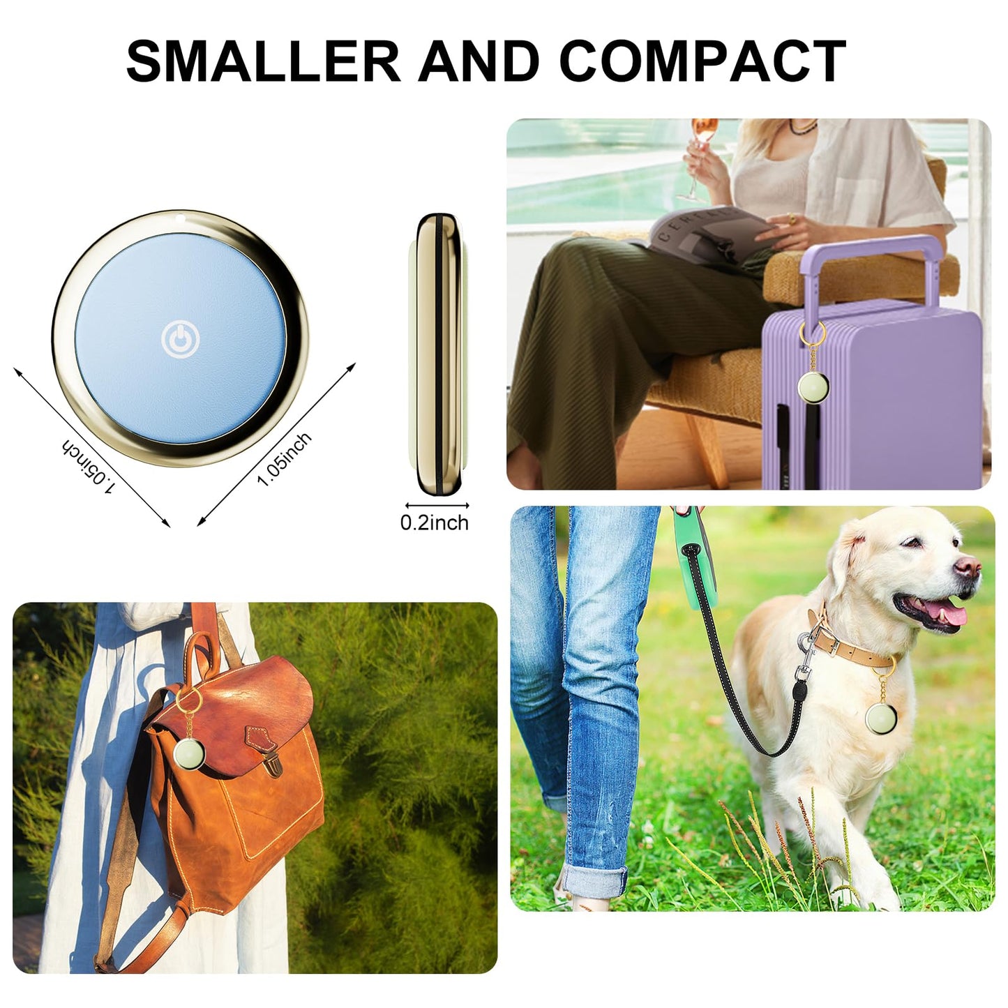 Air Tag Tracker Works with Apple Find My(iOS Only) (Light Blue)