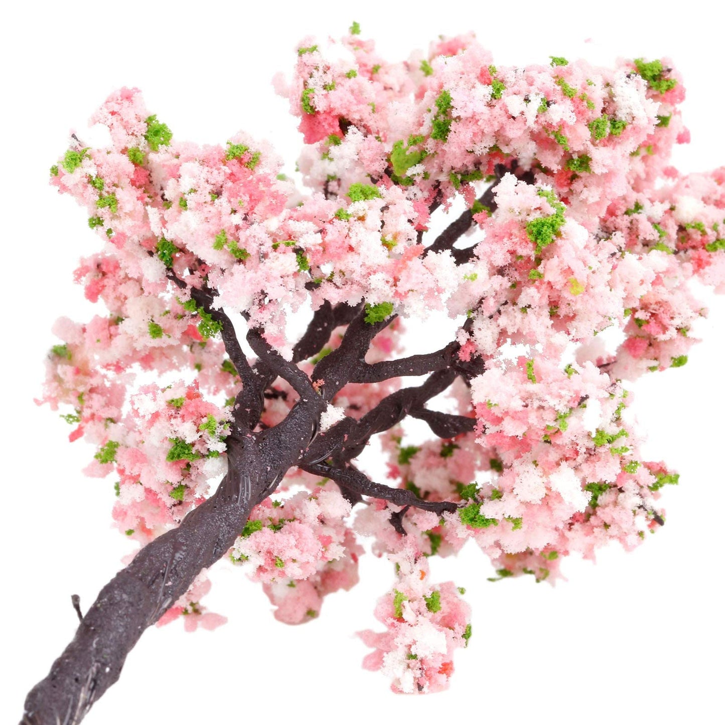 Yetaha 10PCS Pink Flower Model Trees, Mini Vegetation Flower Cluster Static Scenery Model for DIY Landscape Railway Train Diorama Garden Scenery Layout Architecture Trees Home Decoration, 11CM/4.33"