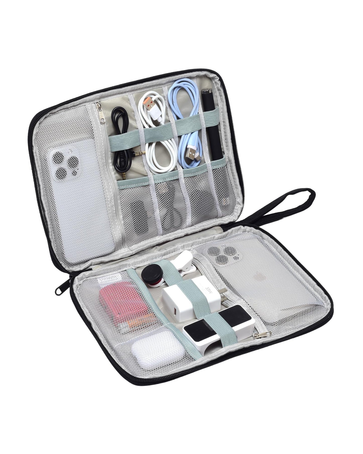 Shelvestar 1 Pack Electronics Travel Organizer Case Tech Accessories Cord Storage Bag
