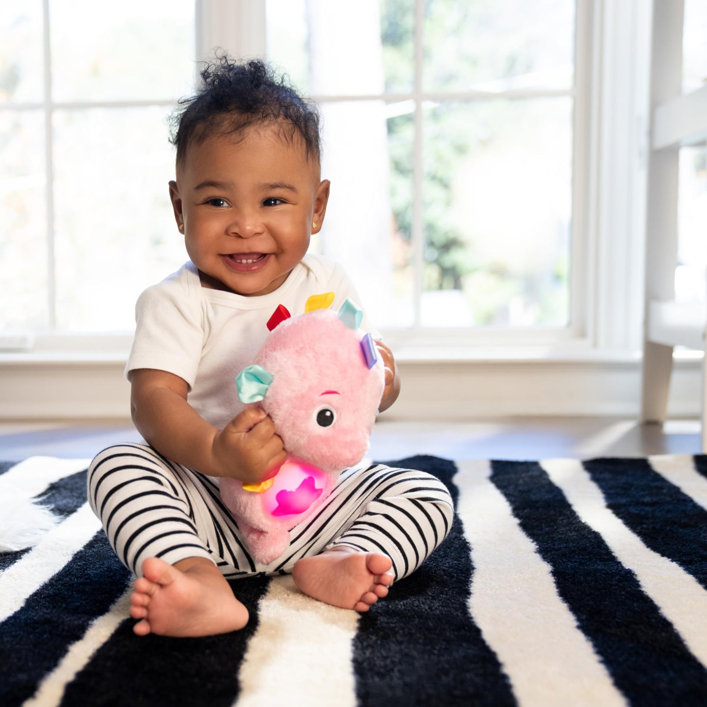 Baby Einstein Sea Dreams Seahorse Plush Soother Toy, with Music and Lights, Ages 0 Months and Up, Pink