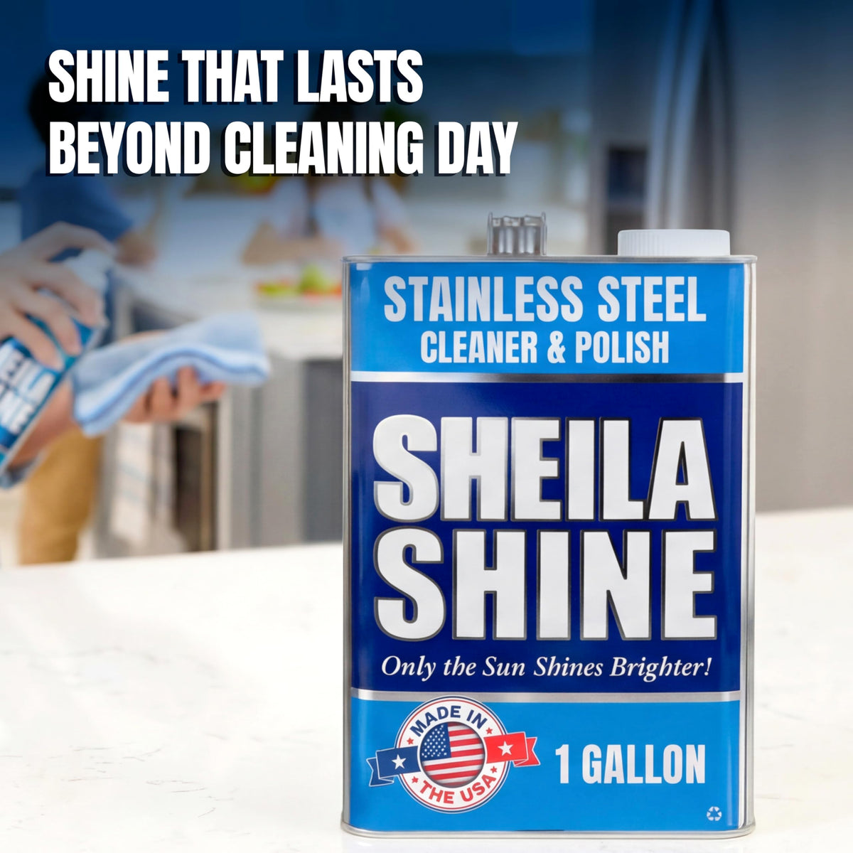 4 x 1 Gallon Sheila Shine Stainless Steel Cleaner and Polish (512 Ounce)