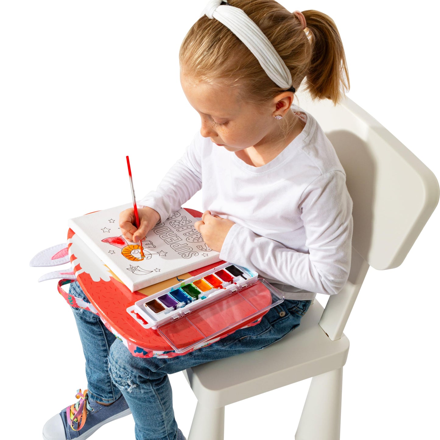 LAPGEAR Lap Pets Lap Desk for Lil’ Kids - Llama - Fits up to 11.6 Inch Laptops - Style No. 46749