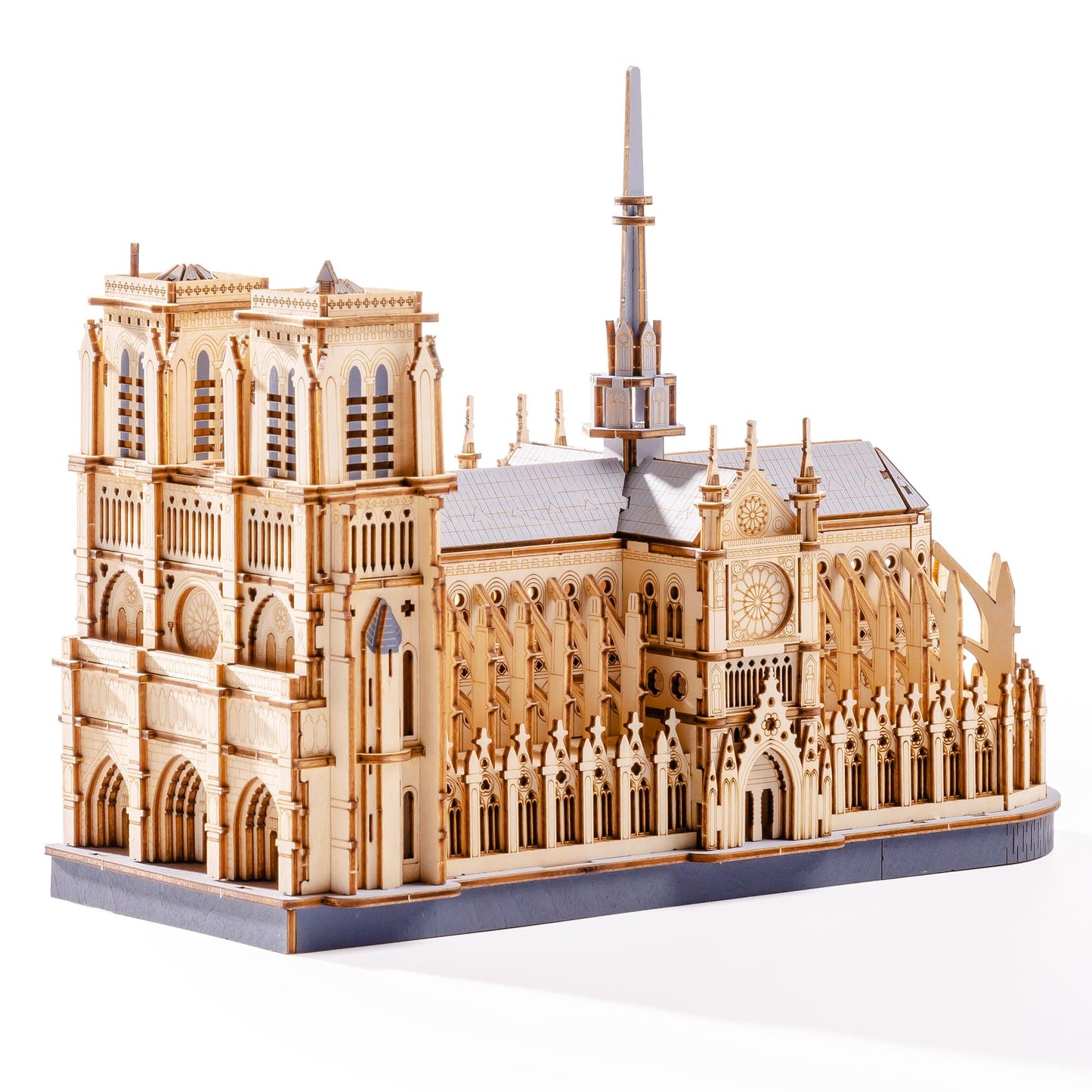 Rowood 3D Puzzles for Adults,Wooden Architecture DIY Model Kit Building Set for Adults, Notre-Dame de Paris Cathedral and Castle Collection,Birthday for Women Friends