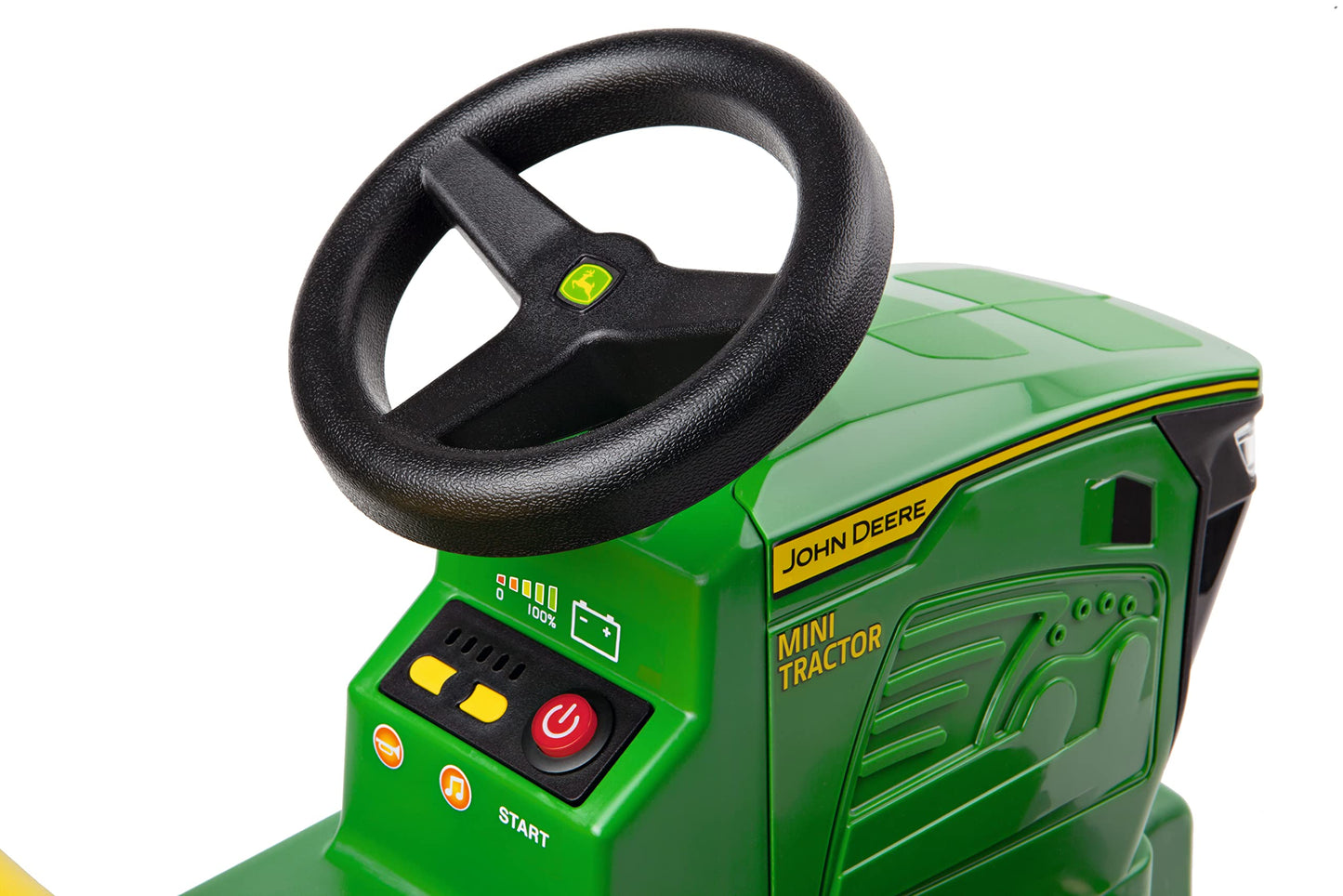 Peg Perego John Deere Mini Tractor 6V Ride on Tractor with Working Lights and Sounds, for Kids 1.5-3 Years