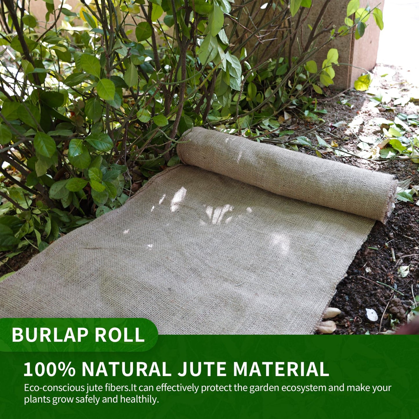 Agfabric 40" x 30 Feet Natural Burlap Fabric Roll,Gardening Burlap Roll,High Density Jute Material for Winter Plants Tree Cover Protection,Weed Barrier,Decorations,Crafts