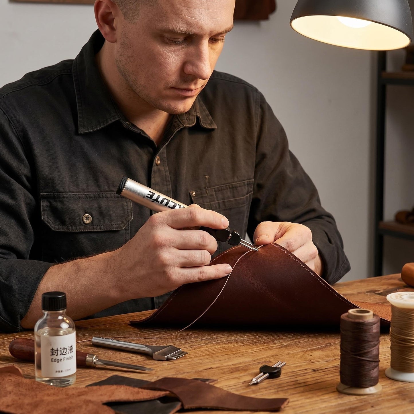 Chispee Thread Burner I with One Touch Thread Burner Zap Tool Finishing Bead Weaving, Fast Melting Wax, Carved Leather, & Melting Stringing Projects