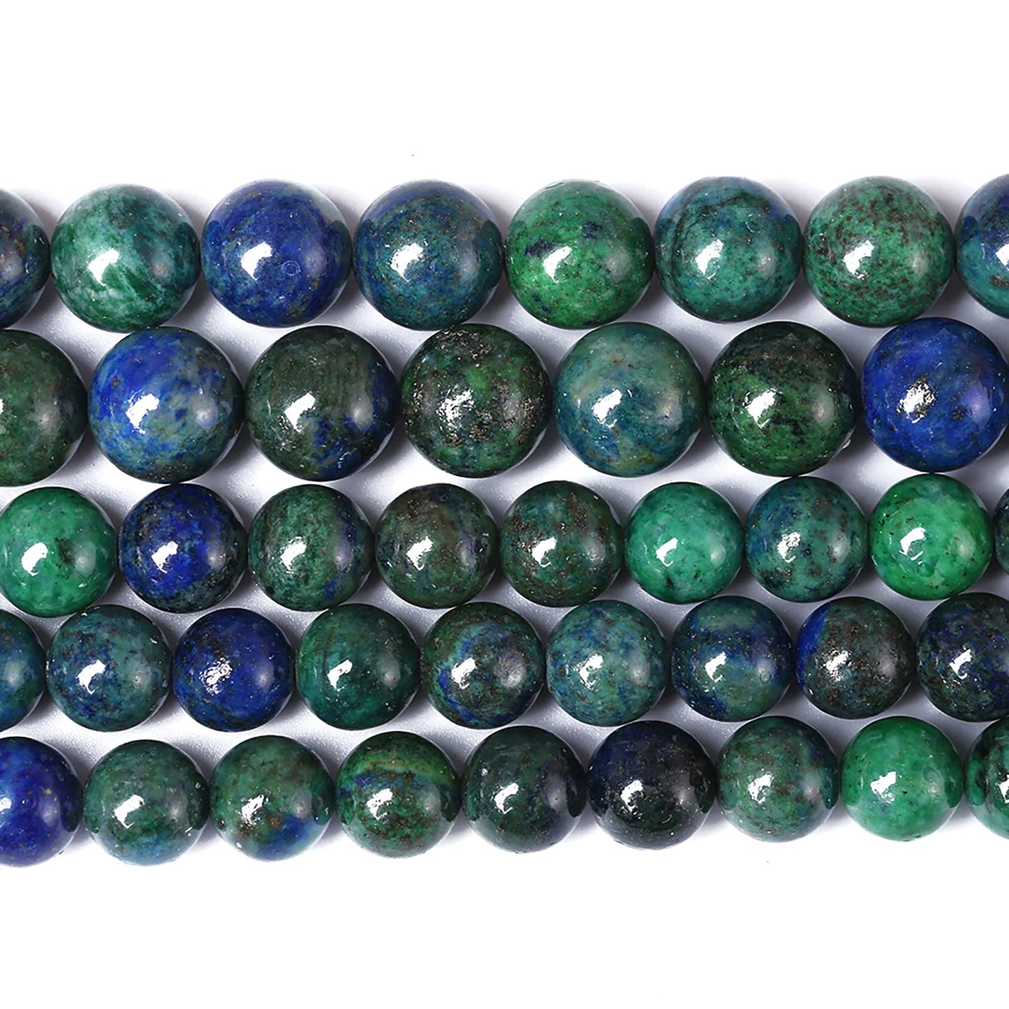 6mm 60pcs Natural Gemstone Beads Lapis Lazuli Chrysocolla Phoenix Stone Round Loose Beads for Jewelry Making DIY Bracelet Necklace