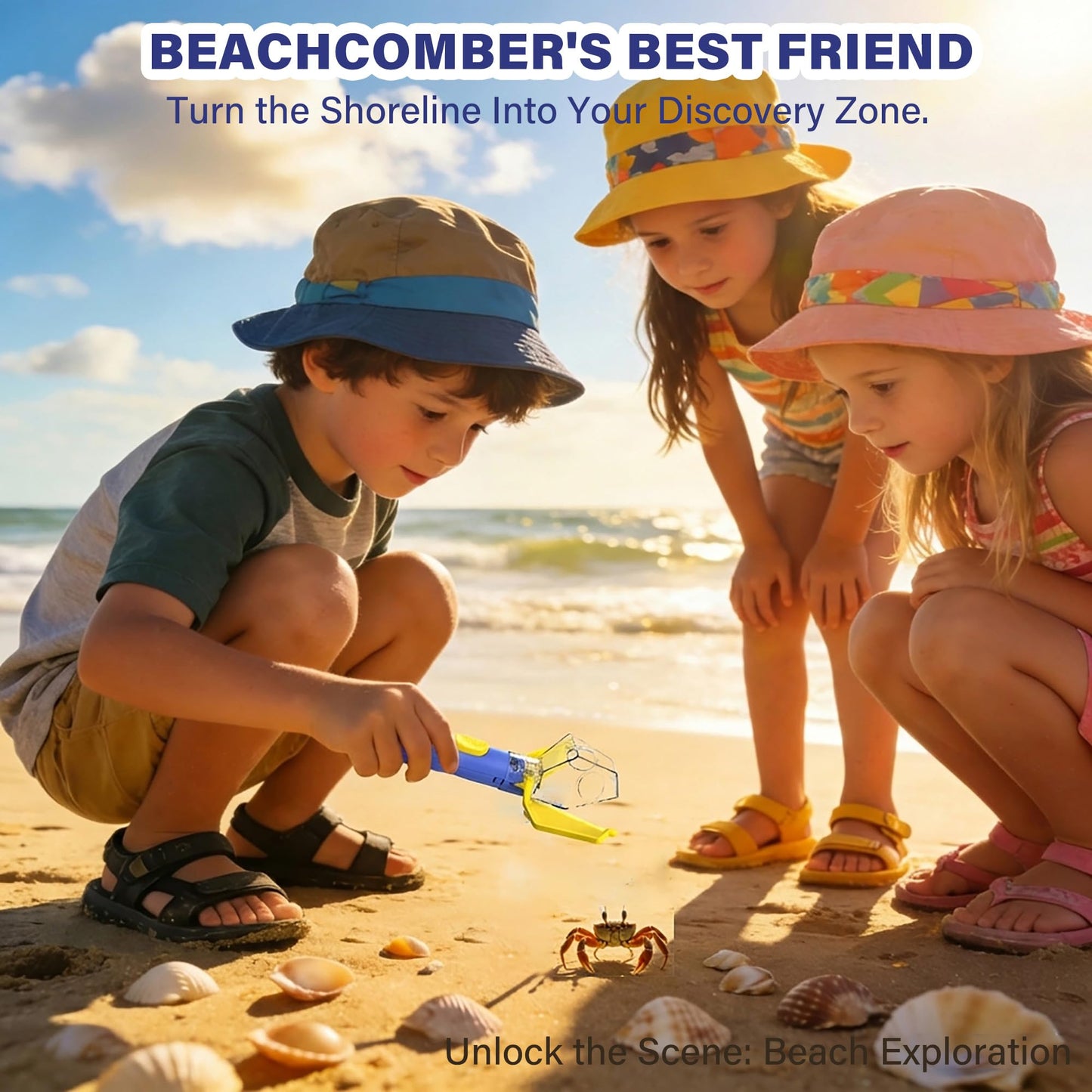 Bug Catcher for Kids with 6X Magnifier, 2 Pack STEM Educational Learning Toys Kit for Boys Girls Ages 3+, Indoor Outdoor Exploration Tool, Backyard Parks Camping, Birthday (Blue)
