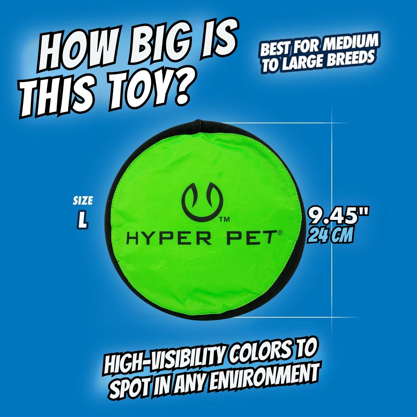 Hyper Pet Flippy Flopper 9" Flying Disc Soft Dog Toy, Floats in Water & Safe on Teeth, for All Breeds, Pack of 5 (Colors May Vary)