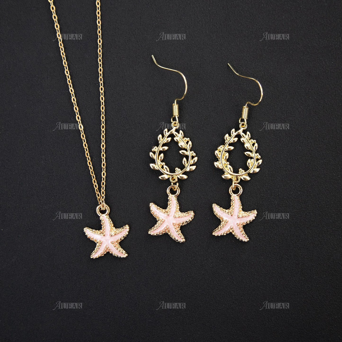 AUEAR, 60 Pack Ocean Starfish Conch Seashell Enamel Charms Pendants for DIY Jewelry Making (Ocean Style 1)